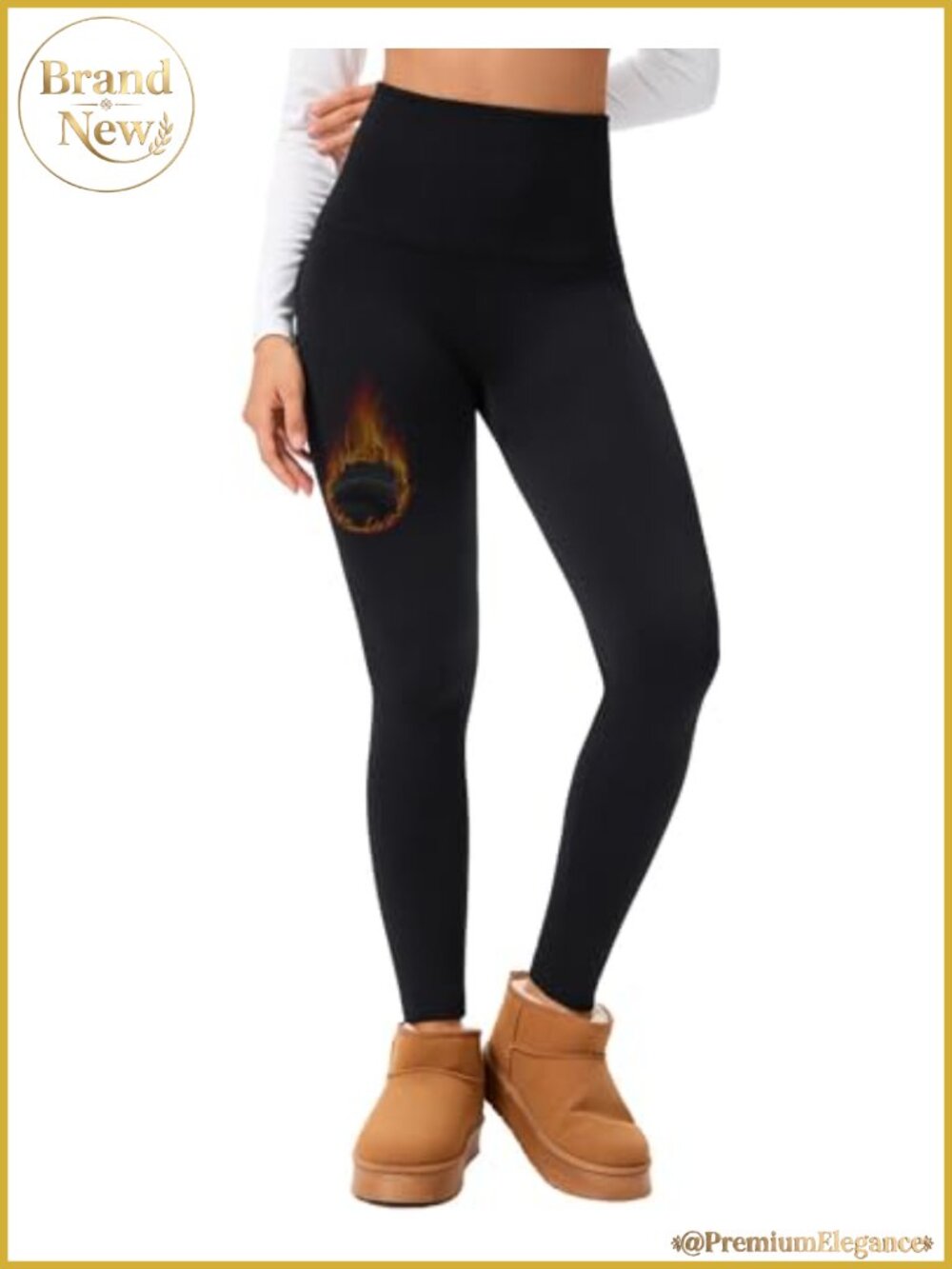 Seamless Fleece Lined Leggings High Waist Tummy Control Winter Pants